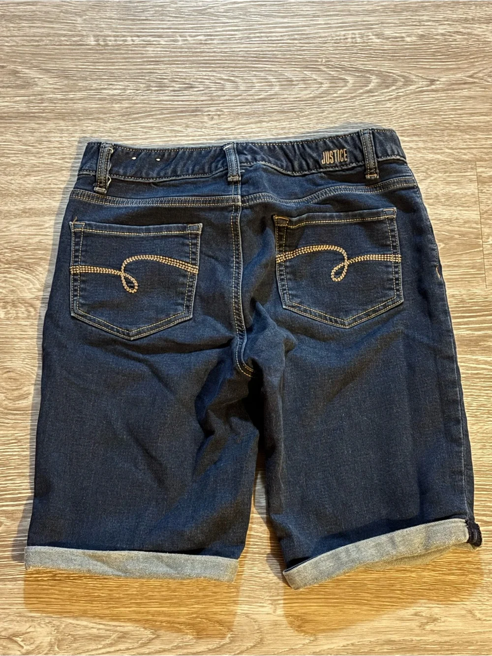 Girls Justice Cuffed Stretch Denim Shorts size 18